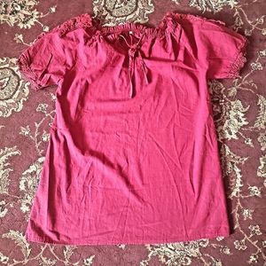 Red Renaissance Blouse, size XL
